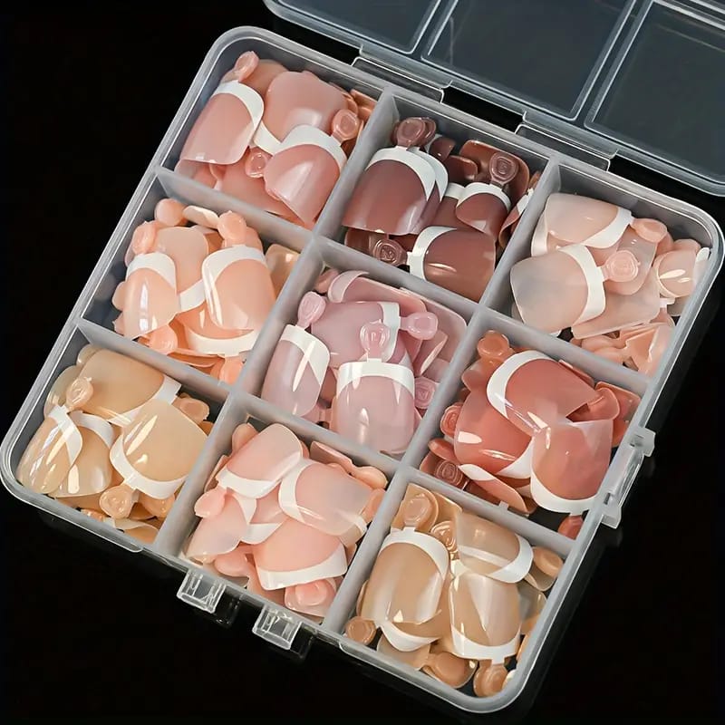 Glue-On French Manicure Nails Kit
