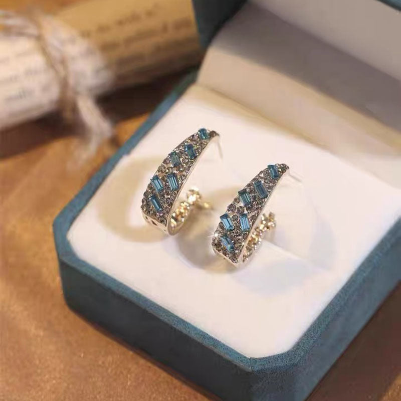 Blue Crystal Earrings