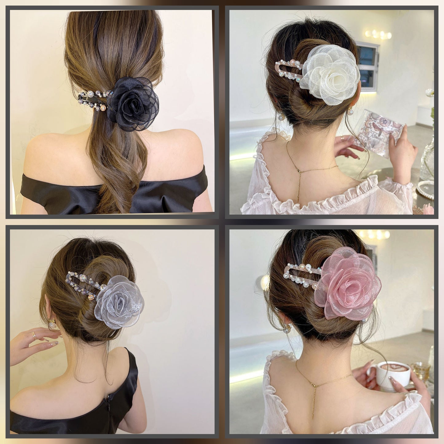 Elegant Flower Hair Clip