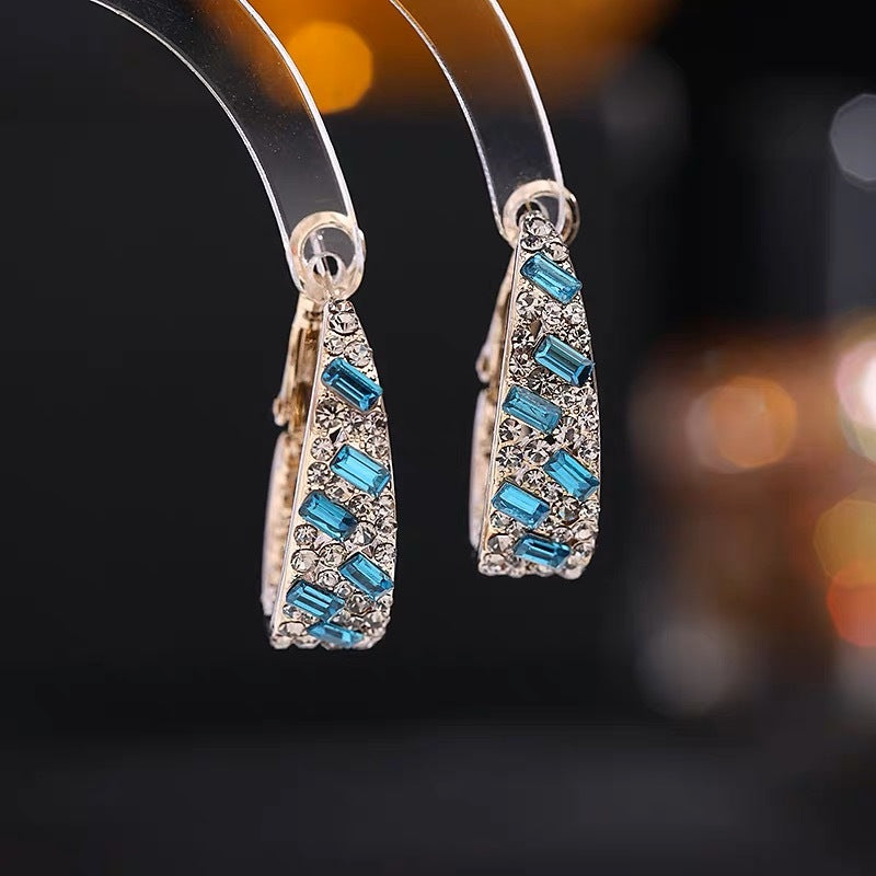 Blue Crystal Earrings