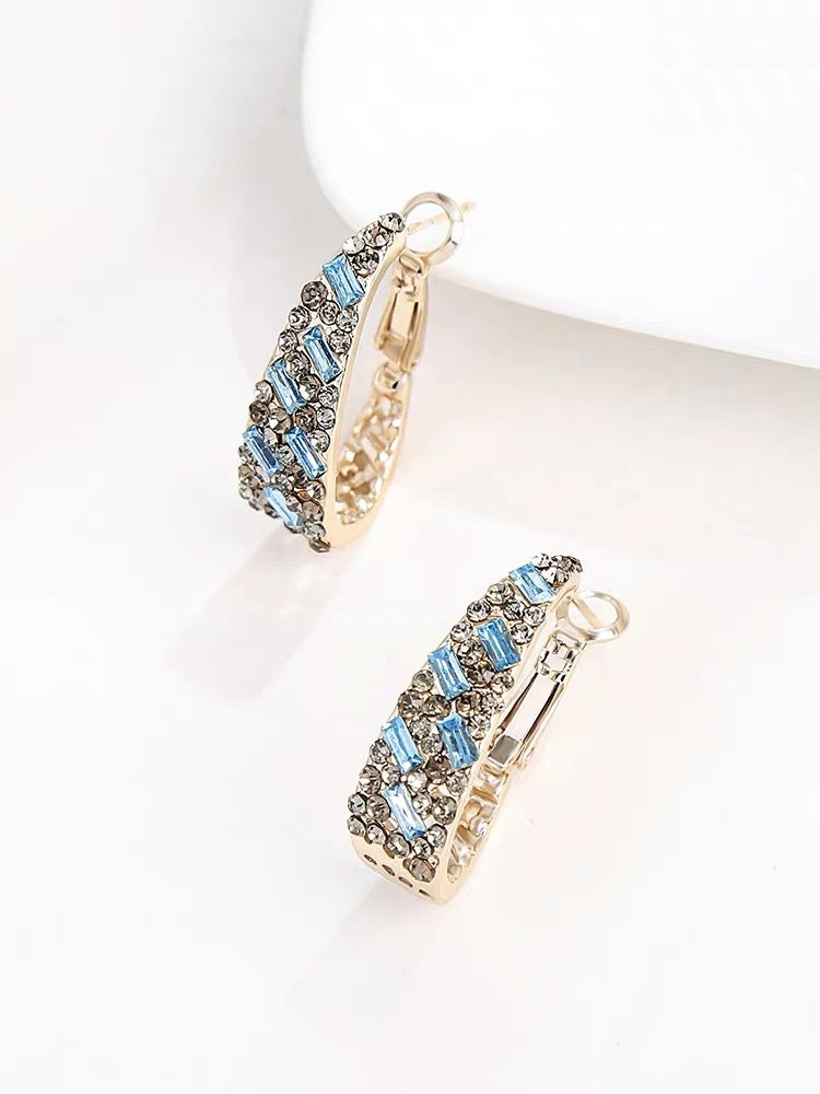 Blue Crystal Earrings