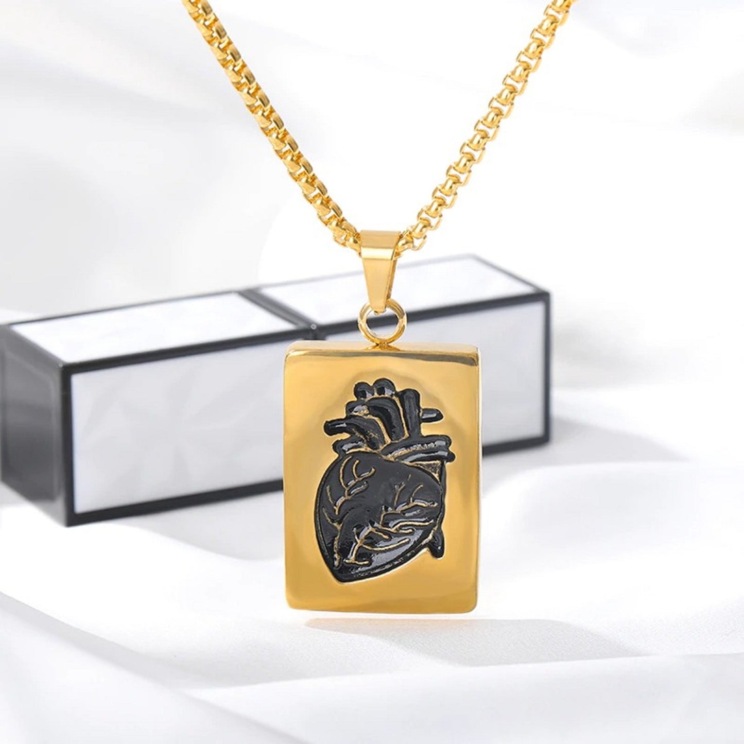 Heart Pendants Couple Matching Necklaces