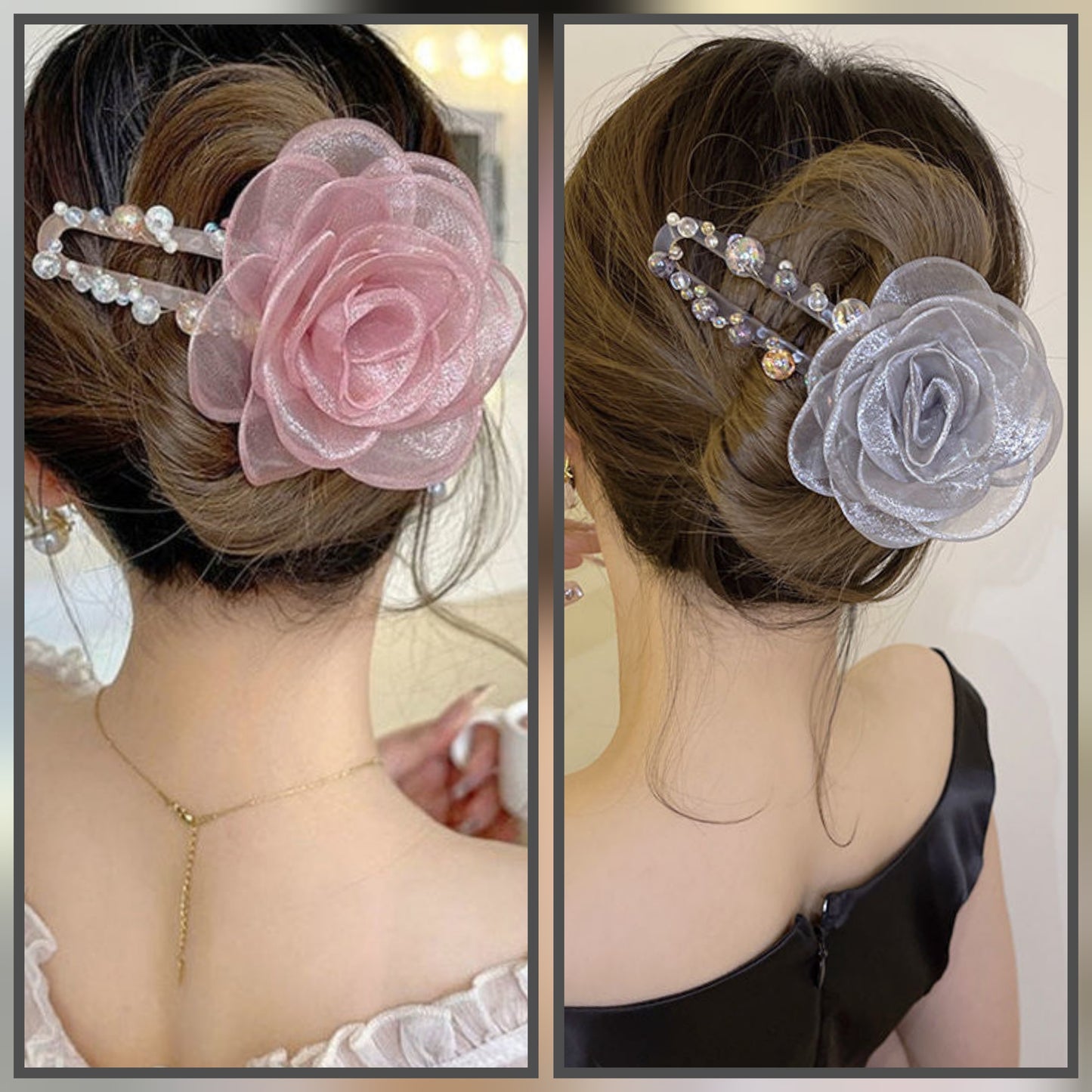 Elegant Flower Hair Clip